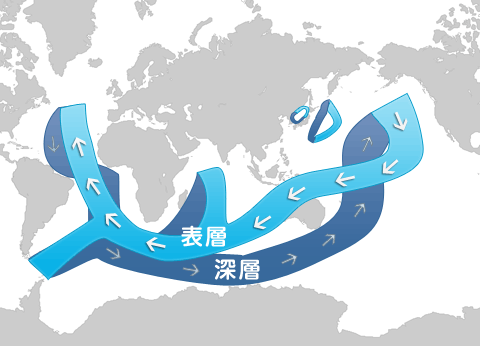 世界の海洋深層水巡回図